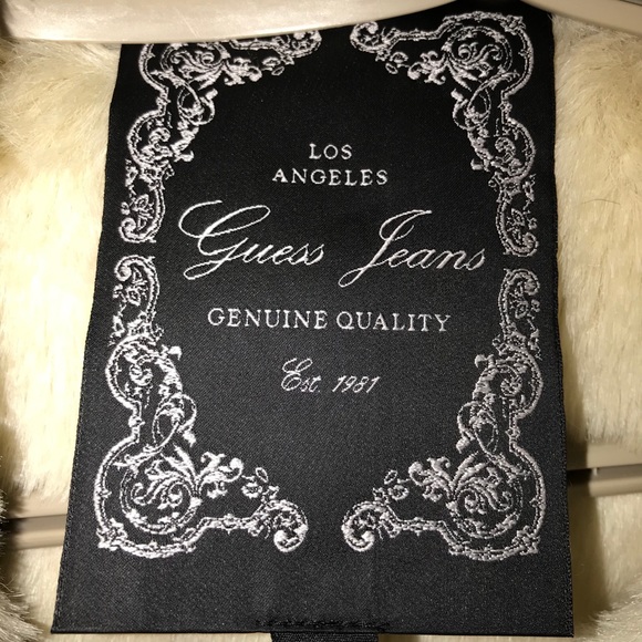 GUESS Double Breasted Faux Fur Lined Coat - Picture 6 of 10